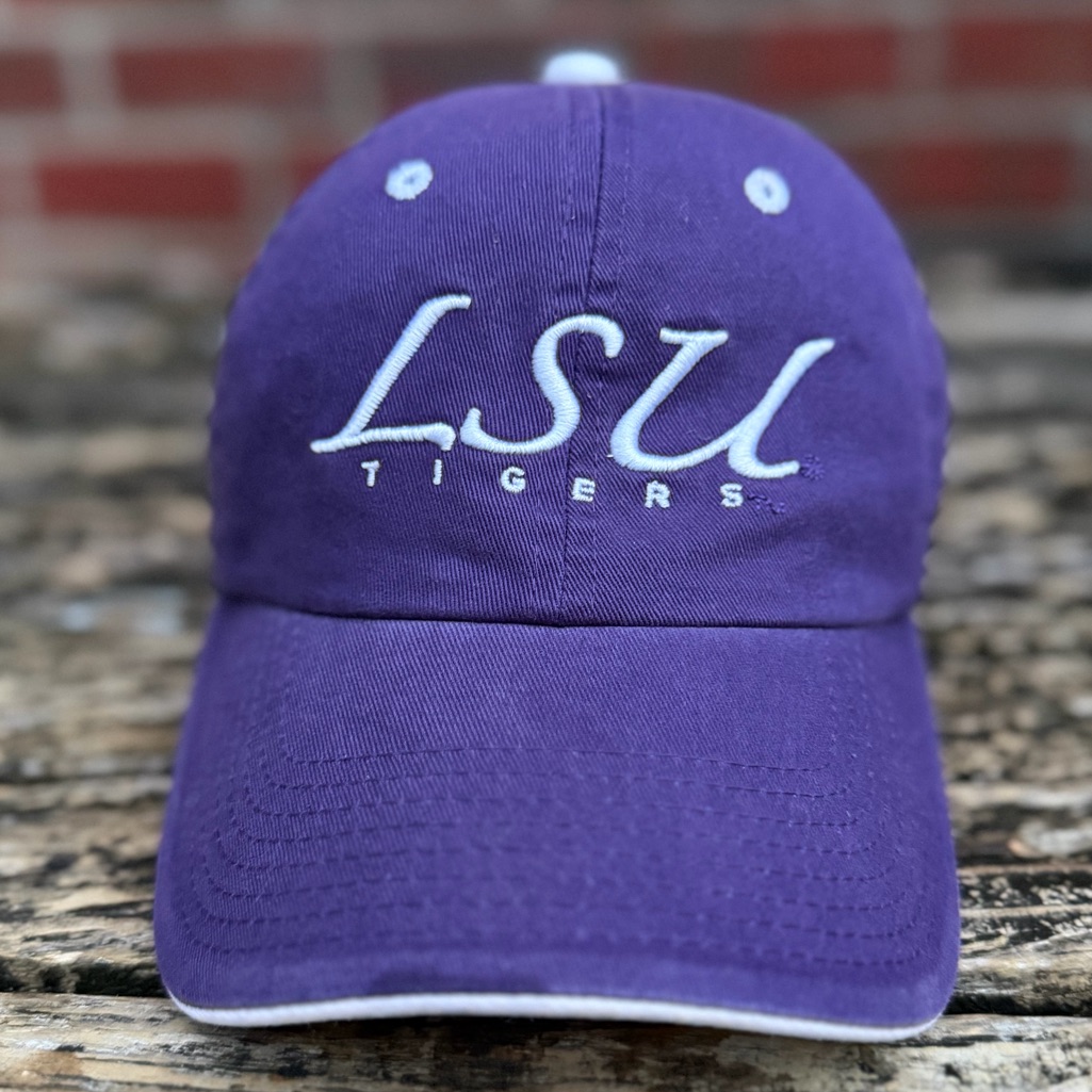 Captivating Headgear Lsu Tigers Strapback Purple White Embroidered Baseball Cap